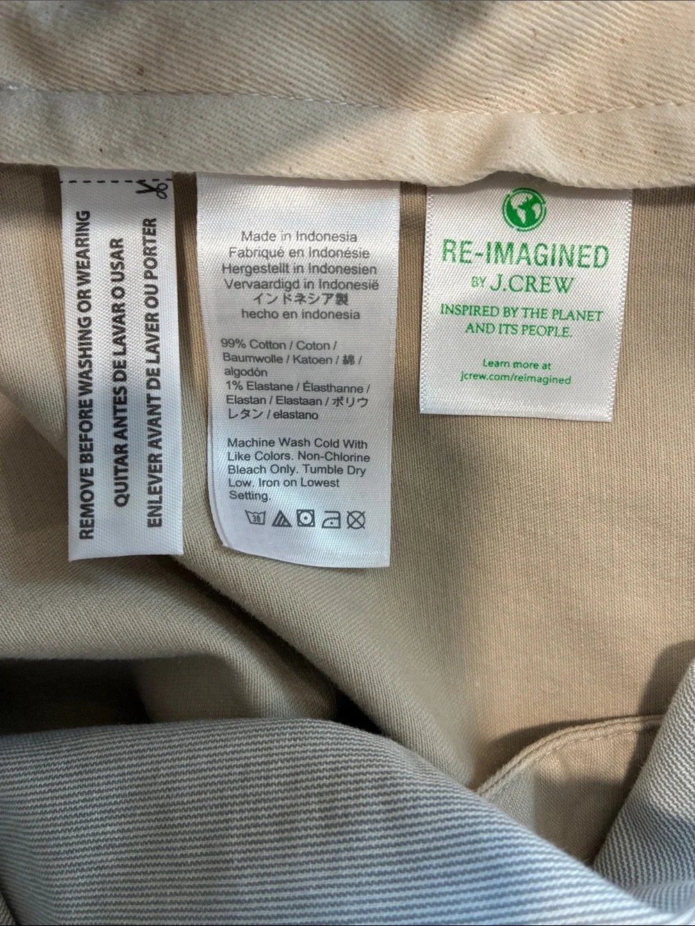 J. Crew Men's Chino Pants in Light Beige